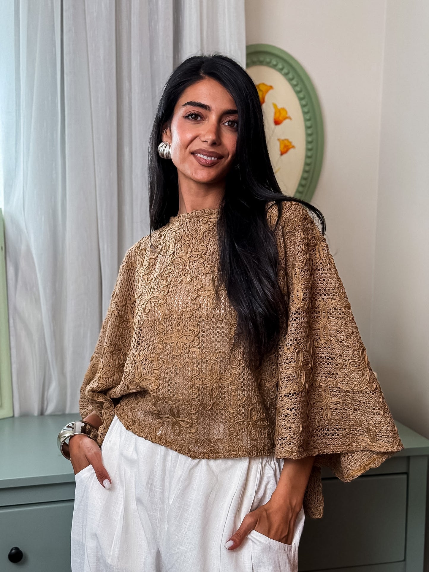 Flora crochet blouse