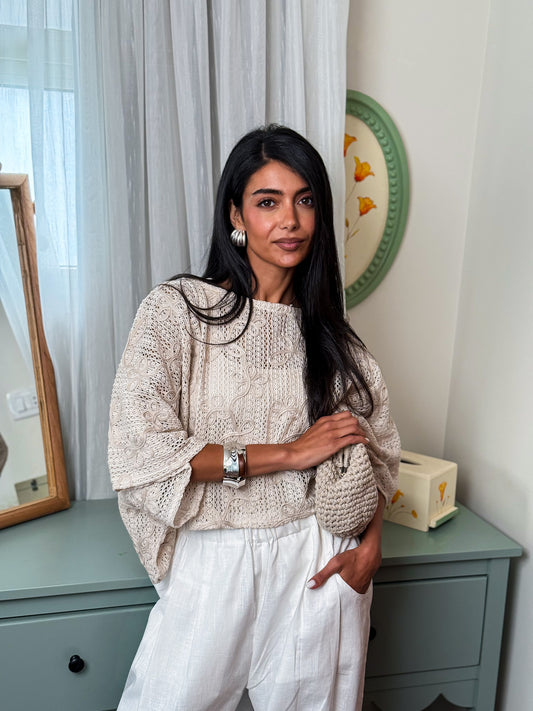 Flora crochet blouse