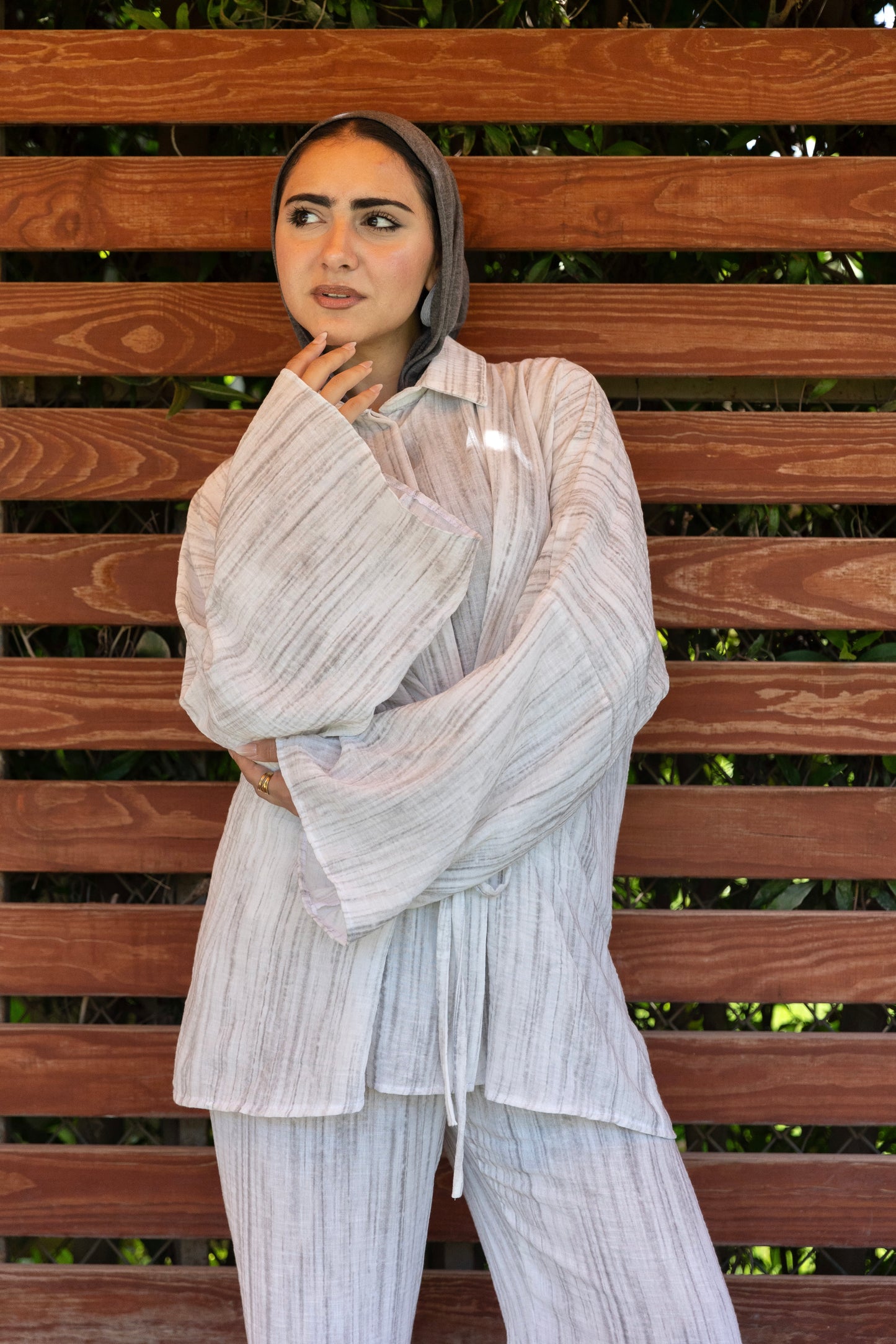 Grayish linen set