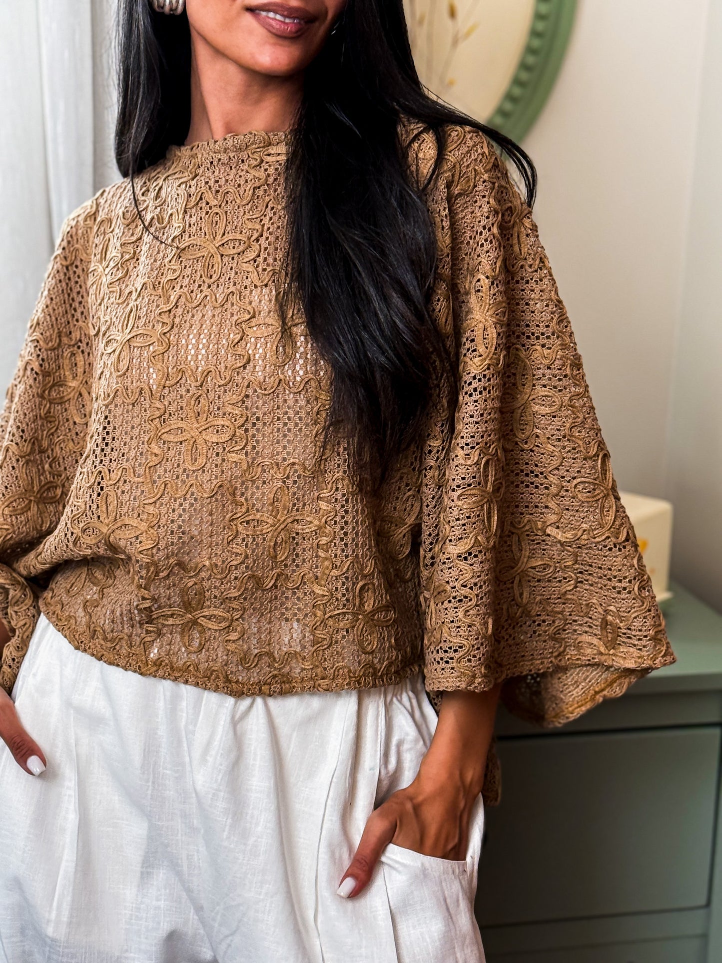 Flora crochet blouse