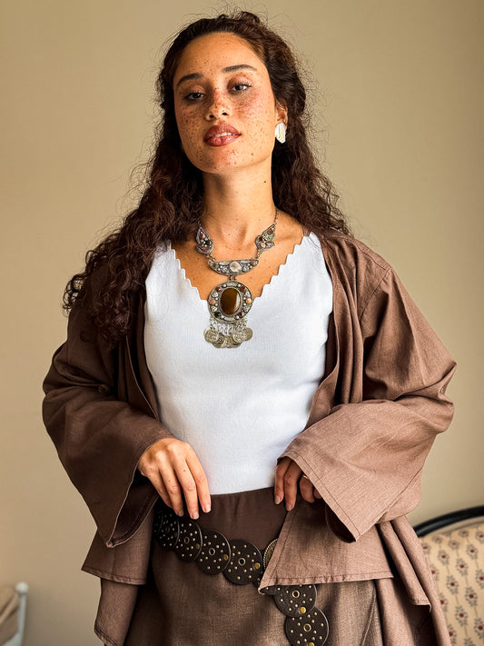 The cascade cardigan