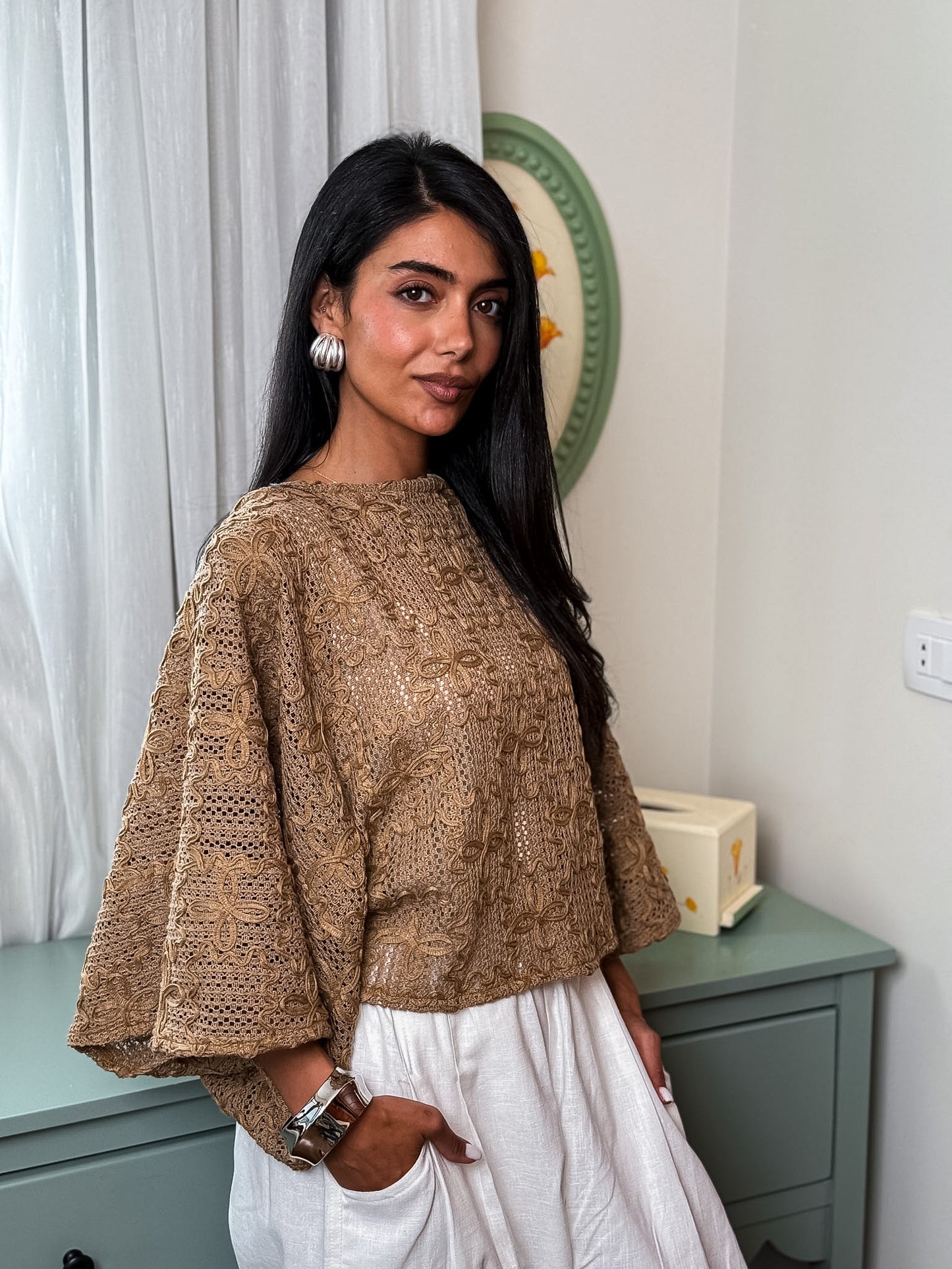 Flora crochet blouse