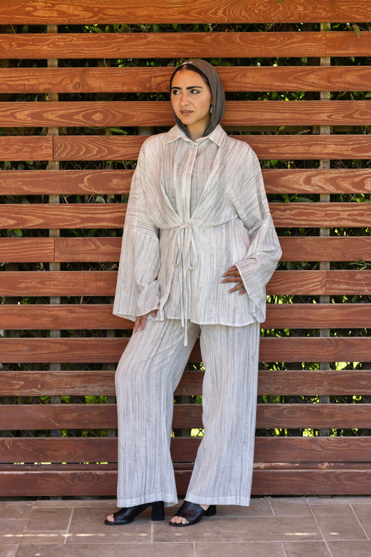Grayish linen set