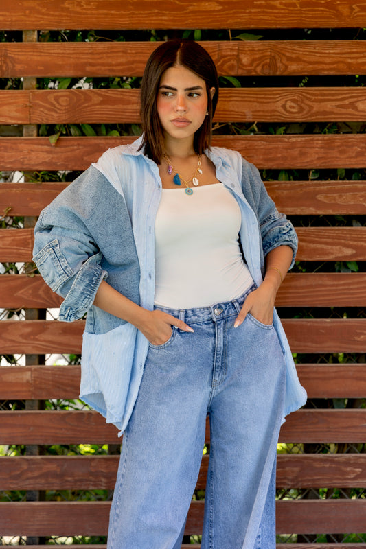 Chemise jeans
